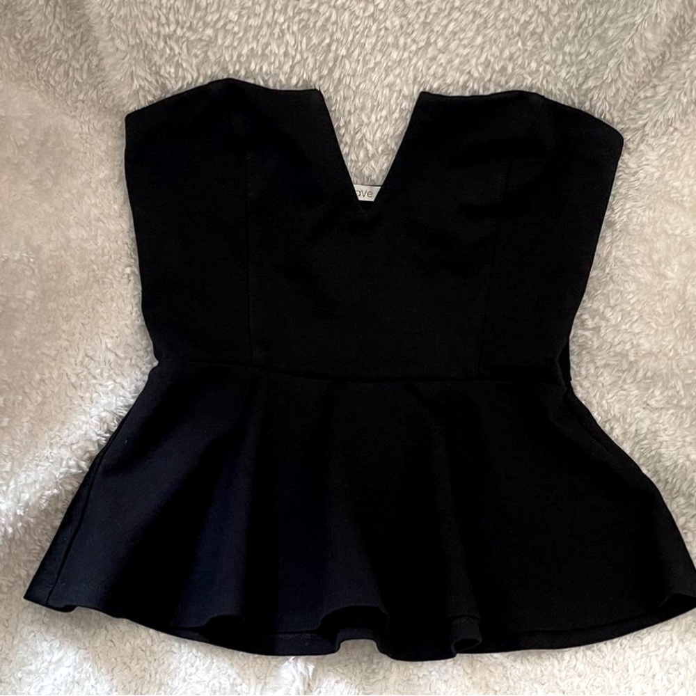 Black Cute Corset Tub Top